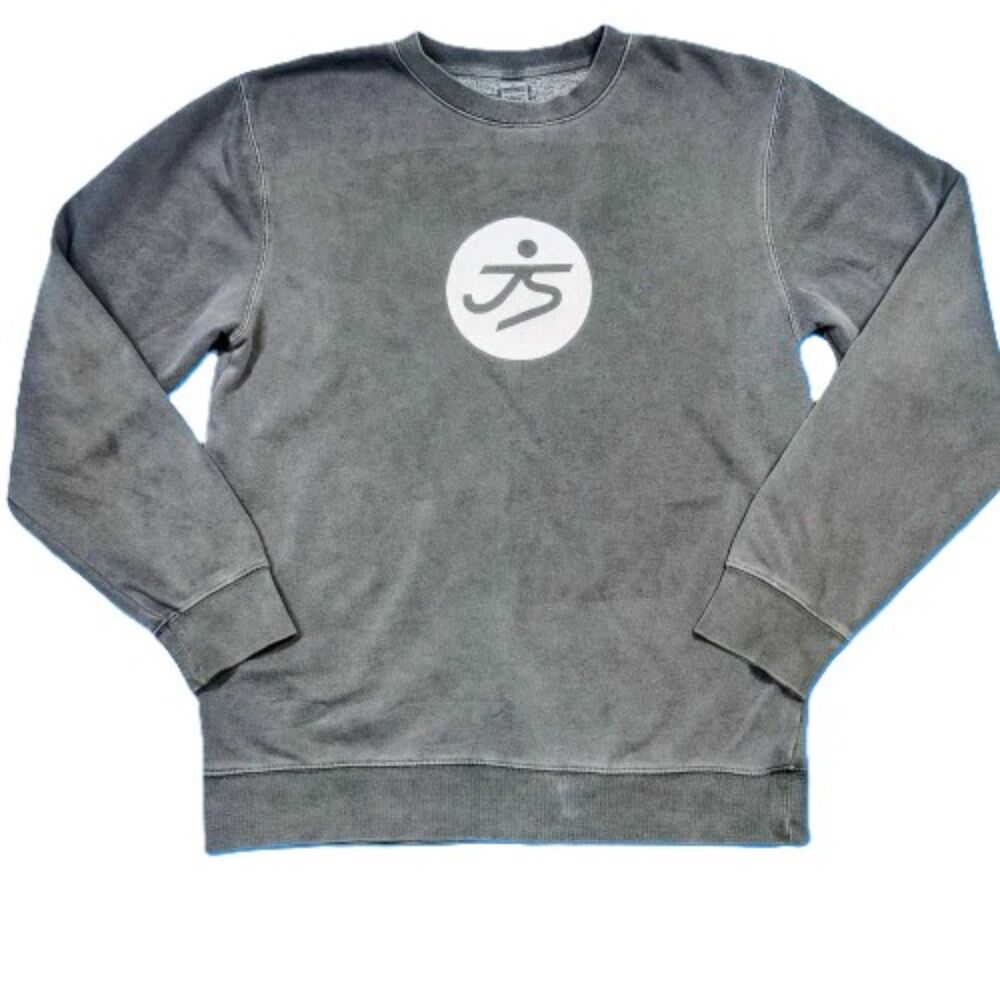 Independent Trading Company Gray Crewneck Sweatshirt Medium Garment Dyed Fleece